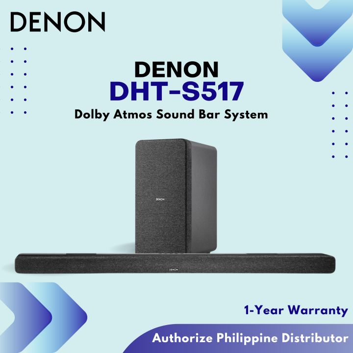 長期保証付】DENON(デノン) DHT-S517 ワイヤレスサブウーハー付き