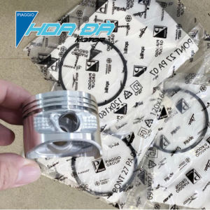 Bộ Xéc măng (1°+2°+3° Cava) và Pitton (Piston) Cao cấp Piaggio Vespa 2v/2vie 3v/3viget Máy 125cc - Cos 0 và Cos 1