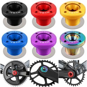 GTRBFDS Aluminum Alloy Crank Bolt M18 M30 Multicolor Bike Crankset Locking Screw Durable Anodizing Self-Extracting Cap Bike Maintenance