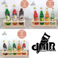 Rak Tempat Botol Sirup Kayu Kecap Minyak Saos Bumbu Plus Sendok Sedotan Es Teh Juice Lubang 7 Cm. 