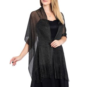 NEW CHIC Elegant Evening Dresses Shawls Female Golden Silvery Wire Tassels Bridal Bridesmaid Party Wedding Temperament Accessories Scarf