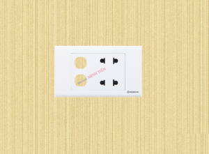 Ổ cắm đơn đôi + 12 lỗ thiết bị SINO S18-VANLOCK với thiết kế nhỏ gọn tinh tế sang trọng và an toàn khi sử dụng