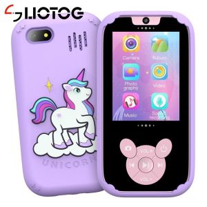 LIOTOG W9 Kids Smart Phone 1080P 30W Pixel Digital Dual Camera Selfie Camera Toys Unicorn Camera Smart Toy Mobile Phone with Games Music Playback For Christmas Birthday Gift