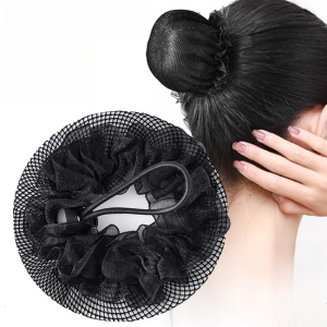 Black Hair Net with Drawstring Womens Dance Exam Invisible Hair Pocket Hair Accessories for Childrens