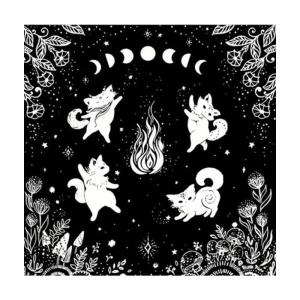 ผ้าคลุมไพ่ทาโรต์ผ้ากำมะหยี่เนื้อนุ่มประณีตสำหรับมืออาชีพและบุคลิกภาพ