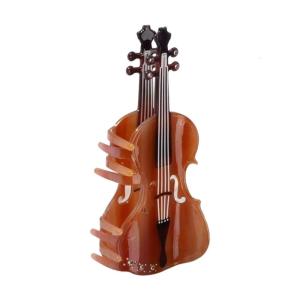 1PC thanh lịch Violin kẹp tóc với kết cấu kết thúc Acetate barrettes cho nữ phụ nữ sử dụng thường nhật và âm nhạc theo chủ đề sự kiện