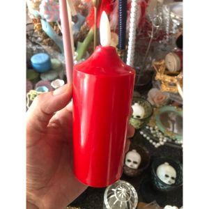 Nến điện tử đỏ LED trang trí Giáng Sinh – ánh nến vàng không khói an toàn – decor Noel tiệc cưới bàn ăn Noel