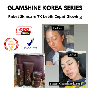Glamshine Skincare Paket Ori Official Glam shine Hitam 1Paket Lengkap Korea Whitening Glamshine Gold