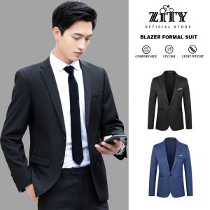 ZITY Mens Formal Blazer Suit Set Oversized Slim Fit Tuxedo for Business and Stylish Outerwear
