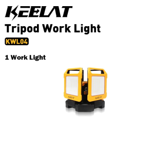 KEELAT KWL04 Tripod Work Light 6000LM Portable Rechargeable LED Lamp For Construction Camping Garage
