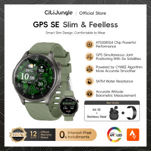 Citijungle GPS SE Jam Tangan Smartwatch - Layar AMOLED Tahan Air 3ATM Kompas Tekanan Udara Olahraga