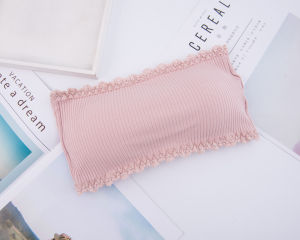 YF Teens Bra For Girl Kids bralette tops Chest-wrapped pure cotton strapless tube top with chest pad girls underwear FY