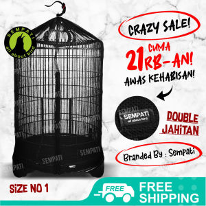 SEMPATI Kerodong Transparan Eco No 1 Krodong Sangkar Kandang Burung Murai Batu Kain Penutup Cover Sangkar Kandang Bulat Burung Murai