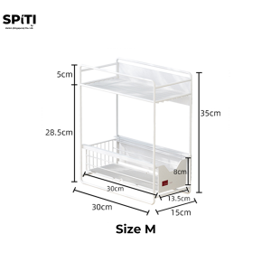 Magnetic Retractable Storage Shelf | Space-Saving Side Rack for Washing Machine & Fridge | 2 Sizes
