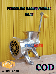 Mesin Giling Daging Manual No.12 Penggiling Daging Anti Karat Gilingan Bumbu Sambel Gethuk Serbaguna