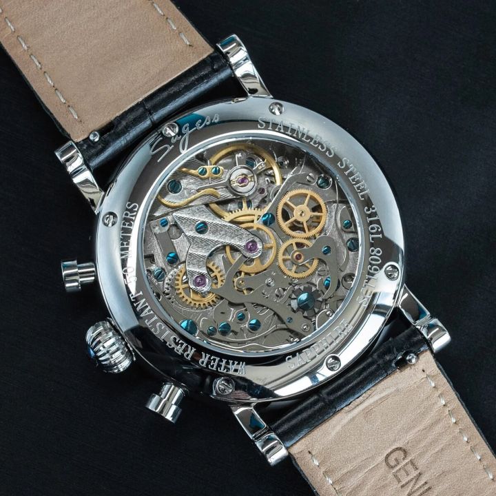 MEGALITH Herenhorloge, chronograaf, staal, waterdicht