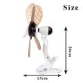 SYCAT 5 Blade Clip Fan Adjustable Portable Desk Clip Fan Electric Fan W/ Clip, Clover Fan Anti-Heat Clip Electric Fan. 