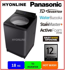 NA-FD18V1 - PANASONIC 18KG INVERTER HOT WASH STAIN CARE TOP LOAD FULLY AUTO WASHING MACHINE | MESIN BASUH AUTOMATIK