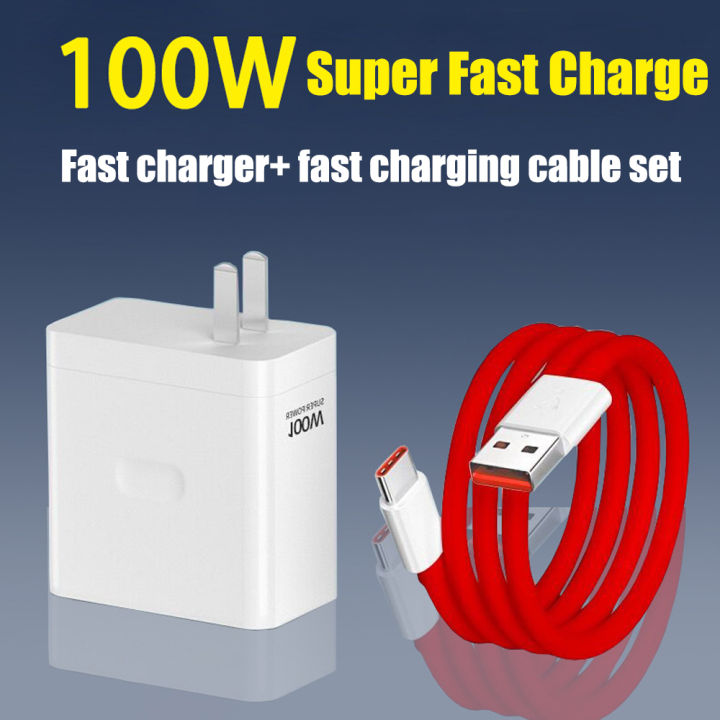 Ready Stock】For Oneplus 1+100W US Warp Charger With 1m USB Type-C