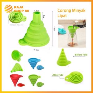 Corong Minyak Silikon Lipat Corong Air Silikon Mini Lipat Serbaguna