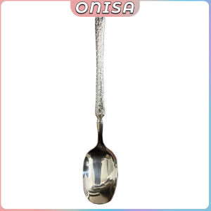 Onisa Stainless Steel Spoon Long Handle Tablespoon Good Look Soup Scoop Silver Creativity Tableware 1Pc