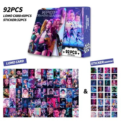 30pcs K-POP Demon Hunter Holographic LOMO Cards SAJA BOYS Photocards Anime Double-Sided Collectible Trading Cards
