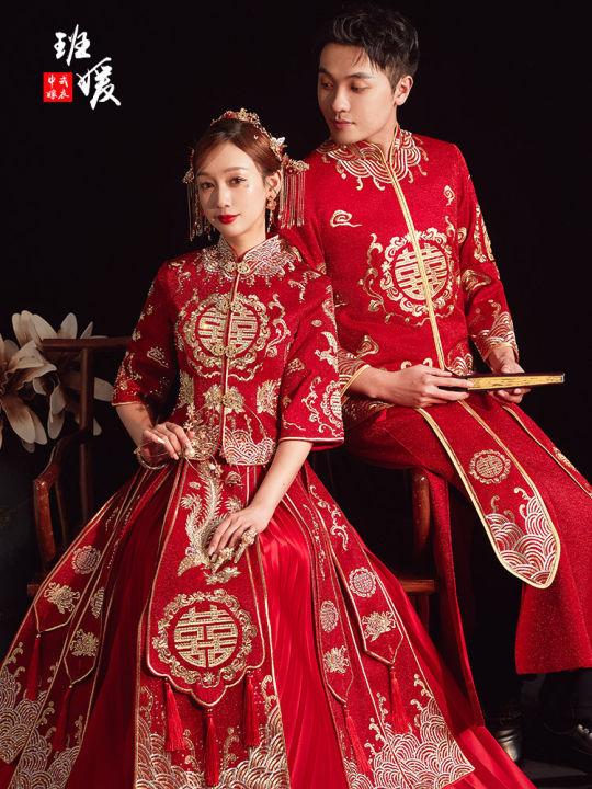 Xiuhe clothes 2021 new couple suit bride wedding dress female Chinese ...