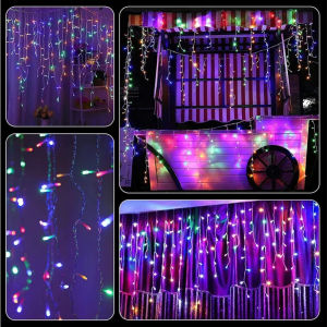2026 NEW Lampu Hiasan 3x2Meter Fairy Lights Decoration With EU Plug 8 Light Mode Outdoor Waterproof Decoration Lamp Raya