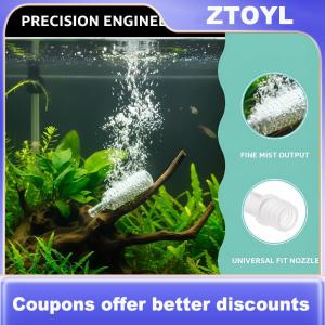 【ZTOYL】 Aquarium không khí đá Inline Lọc Diffuser nhựa trong suốt bong bóng Diffuser cho yên tĩnh nước ngọt Fish Tank Aerator