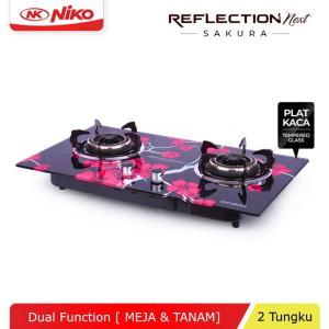 KOMPOR NIKO REFLECTION NEXT-SAKURA / KOMPOR TANAM / KOMPOR GAS 2 TUNGKU / KOMPOR KACA 2 TUNGKU /  KOMPOR NIKO ORIGINAL / KOMPOR API BIRU / KOMPOR MURAH / KOMPOR BERKUALITAS / KOMPOR KUAT DAN KOKOH / KOMPOR ANTI PECAH / KOMPOR GAS 2 TUNGKU NEW PRODUK