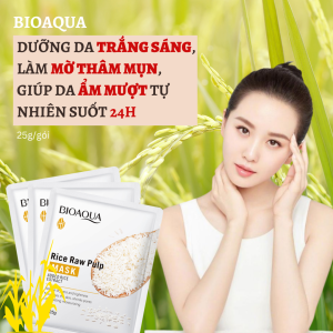 ( Combo 5 cái) Mặt nạ GẠO cấp ẩm mờ thâm dưỡng trắng da DƯỠNG TRẮNG mềm mịn cải thiện làn da khoẻ mạnh hồi sinh làn da tỏa sáng tức thì