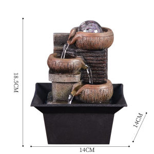 Gifts Desktop Water Fountain Portable Tabletop Waterfall Kit Soothing Relaxation Zen Meditation Fengshui Home Decorations