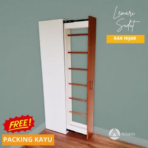 Adapta- Lemari Rak Hijab Sudut Minimalis- Lemari Kerudung Aestetic - Lemari Gantung Hijab