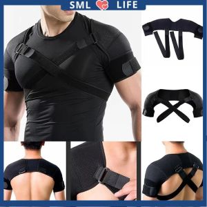 Shoulder Brace Adjustable Support Strap Breathable Guard for Sports Injury Pain Relief Men Women
