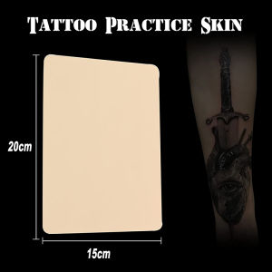 5Pcs 15*20cm Beginner Tattoo Practice Skin Large Double Sided Tattoo Soft Silicone Blank Practice Skins for Beginners Experienced Artists Tattoo Supplies