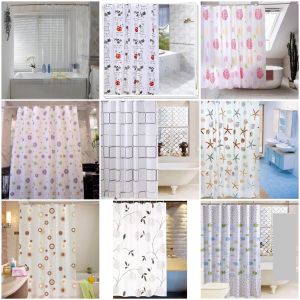 Rèm phòng tắm nhựa PEVA chống thấm nước 1.8m x 1.8m cao kèm 12 móc RẺ VÔ ĐỊCH