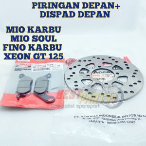 PIRINGAN DEPAN+DISPAD DEPAN MIO KARBU MIO SOUL FINO KARBU XEON GT 125 KUALITAS ORIGINAL ORI ASLI BERMUTU