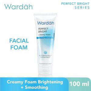 Wardah Perfect Bright Lightening Creamy Foam Brightening + Smoothing - Wardah Facial Wash
