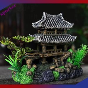 Sporter Simulation Decoration Fish Tank Ornament Ornament Resin Aquarium Ornament Fish Tank Landscape House Model Aquarium Ornament