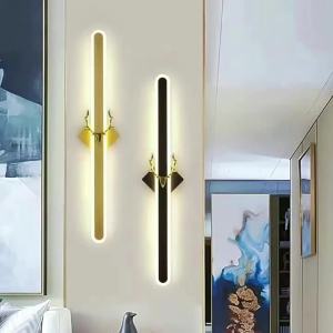 YFD  Nordic Long Bedside Wall Lamp Modern Minimalist Living Room Background Wall Decorative Lamp Stairs Hotel Aisle Deer Head Wall Lamp