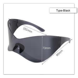 2023 New Y2K Oversize Punk Sunglasses Women Hip Hop Sun Glasses Men Future Technology Sense Eyewear UV400 Oculos De Sol