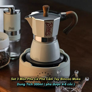 Set 3 Món Pha Cà Phê Cầm Tay Bincoo Moka Dung Tích 300ml ( pha được 4-6 cốc ) - BestMartVN