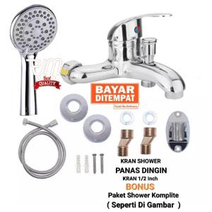 PJM Paket Kran Shower Kamar Mandi Panas Dingin Kran Bathtub Panas dingin Kran Mixer + Shower FH3021