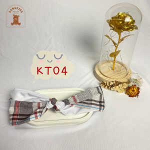 Bandana Korea Wanita Kotak Kotak Series Headband Bando Karet Katun Aneka Warna