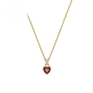 Swarovski Heart-shaped sterling silver Star necklace does not fade suitable as a Christmas gift - Swan design with diamonds and pearls.