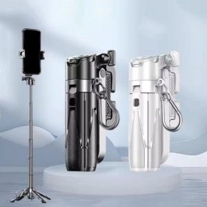 DEEPWHISPER 3 in 1 Mini Telescopic Selfie Stick Extendable 360° Rotation Phone Stand Portable Lightweight Bluetooth Selfie Stick for Home