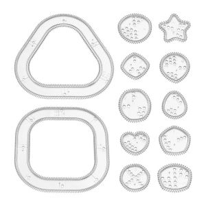 ROBERTA Stereo Geometry Multifunctional Construction Architect Interlocking Gears Wheels Educational Toys School Office Supplies Spirograph Drawing Ruler DIY Drafting Templates Painting Templates Special-shaped Ruler