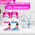 Veet Hair Removal Facial Wax Strip Normal/Sensitive 20s (Cold Wax Strips for Face, Upper lip, Cheeks& Chin). 