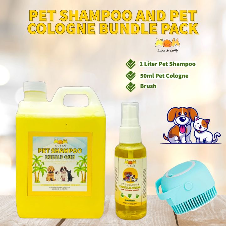 Madre de cacao Pet Shampoo with Conditioner & Pet Cologne Massage Brush ...