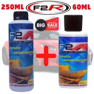 F2R Racing Oil Additives Complete Engine Treatment (BUNDLE of 60 ml and 250 ml 2pcs) for Gas and Diesel